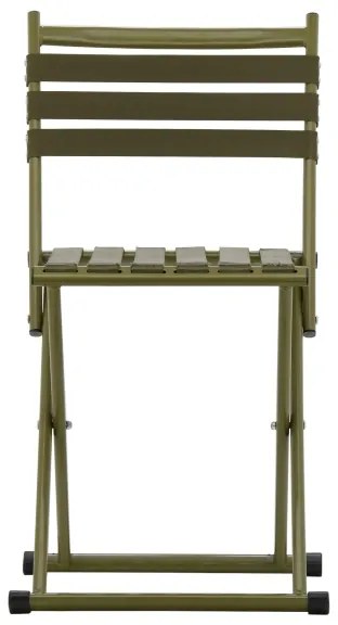 Scaun camping pliabil cu spătar, verde