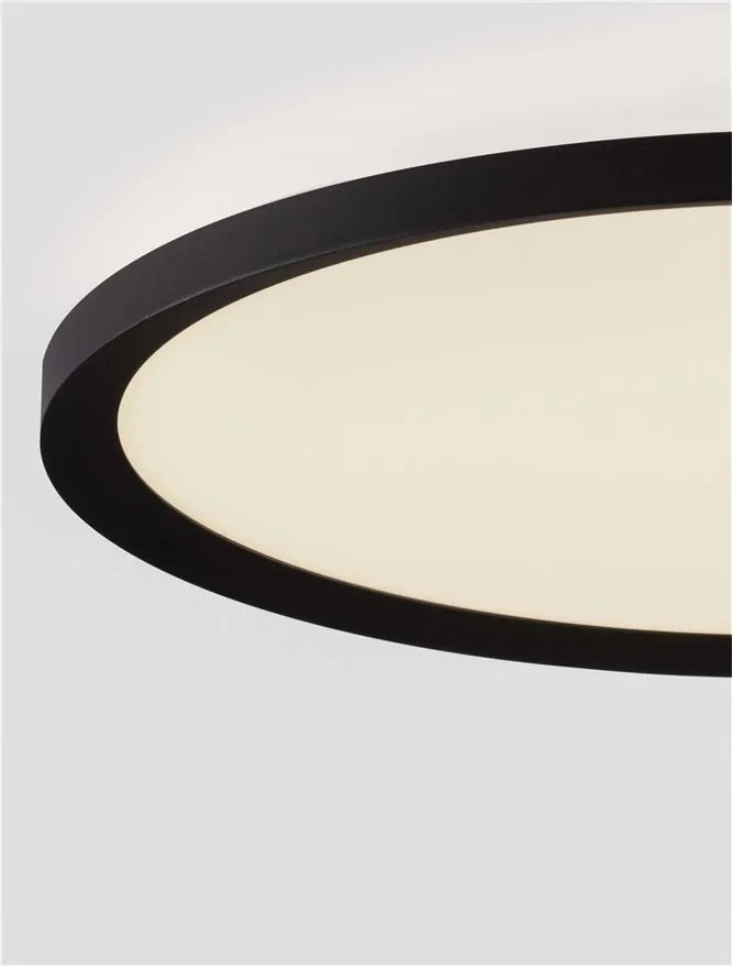 Plafoniera LED design slim ALMIRA negru D-40cm