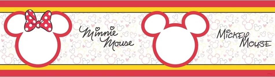 Bordură autoadezivă Mickey Mouse şi Minnie, 500 x 14 cm