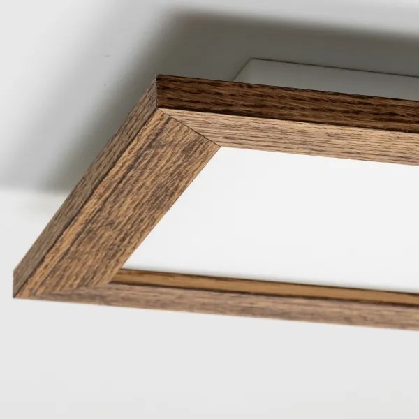 Plafonieră LED dimabilă Brilagi SLIMFRAME WOOD LED/25W/230V 34x34 cm + telecomandă