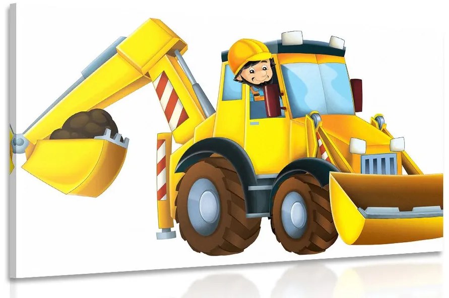 Tablou excavator pentru copii