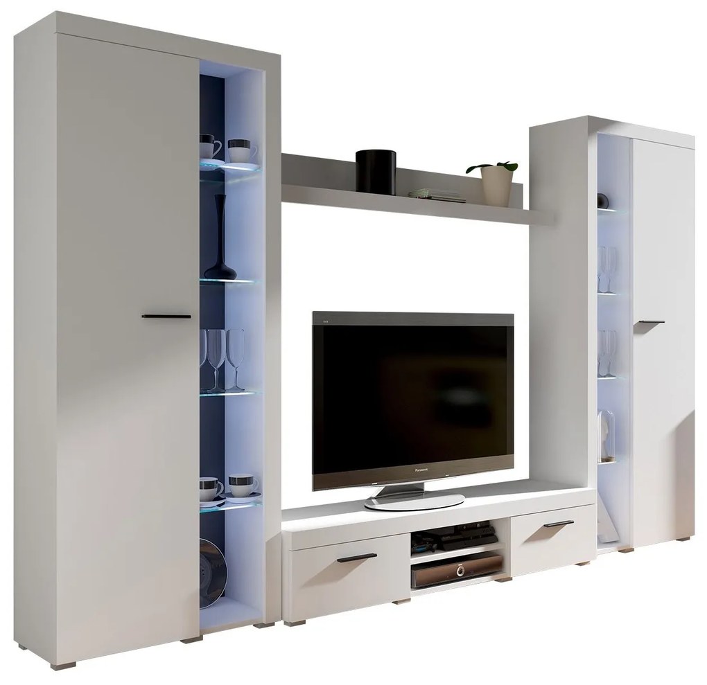 Mobilier living Rokara XL (stejar Lefkas) (fără iluminat). 1058315