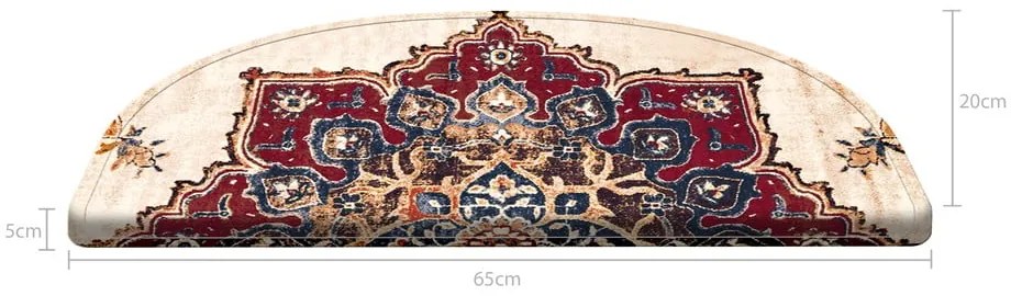 Covorașe pentru scări în set de 16 bucăți 65x20 cm Floral Path - Vitaus