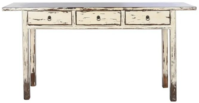 Consola din lemn masiv cu finisaj vintage, Creamy