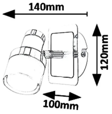 Aplica LED de perete cu spot pentru baie IP44 Harold