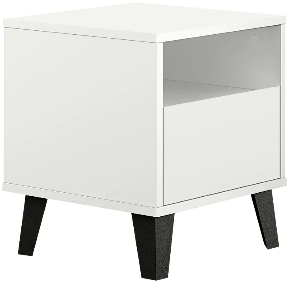 Noptieră BOGAN 1S, albă