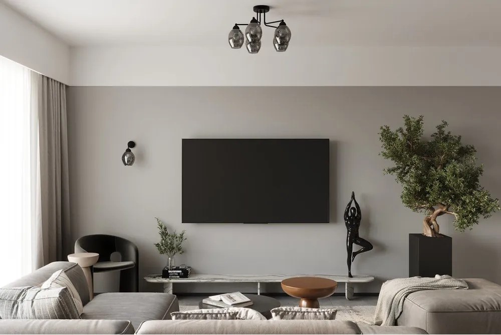 Plafonieră neagră cu abajur din sticlă 59x59 cm Garten – Sollux