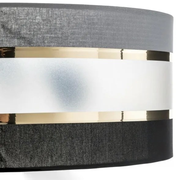 Lustră pe tijă HELEN 3xE27/15W/230V neagră/gri/aurie