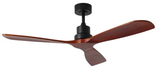 ZEVENTI - Ventilator de tavan LIONI Wi-Fi Tuya negru/stejar + telecomandă