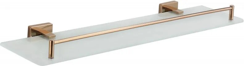 Mexen Arno raft de perete din sticlă, aur roz - 7020737-60