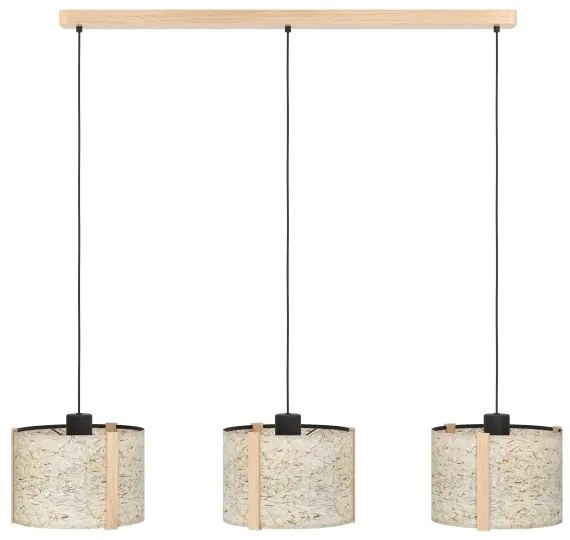 Lustră pe cablu Eglo 390324 HONTONGAS 3xE27/25W/230V bej