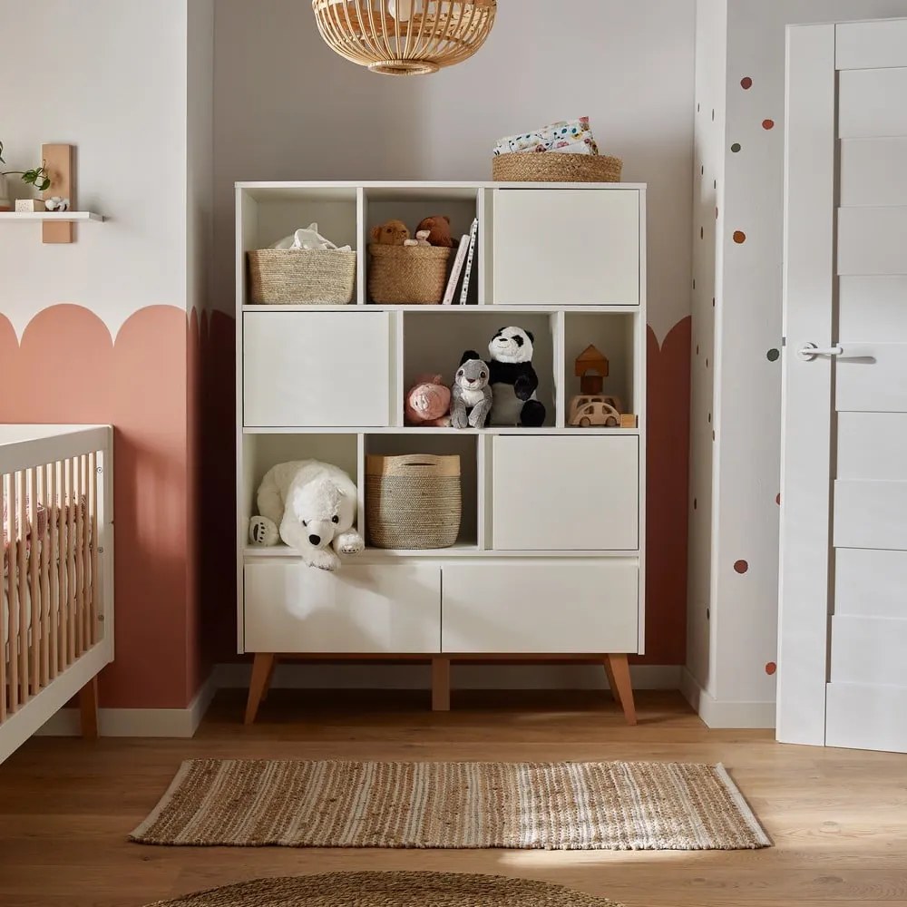 Bibliotecă pentru copii Pinio Swing, 120 x 160 cm, alb