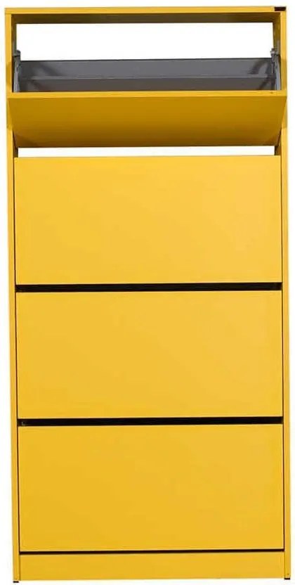 Dulap Pantofi Inalt Adore XL – Pantofar cu Adancime Slim (26 cm) pentru Hol, 4 Compartimente Rabatabile, Capacitate 24 Perechi