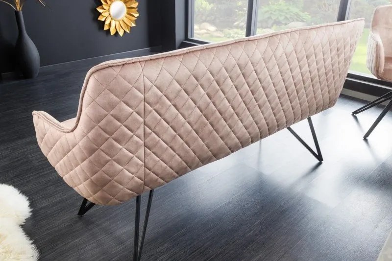 Bancheta cu aspect retro Euphoria 160cm, greige