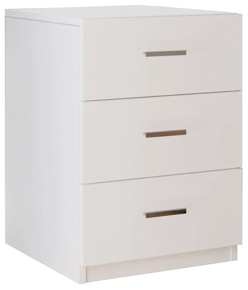 Comoda Birou - Rollbox, 3 sertare Alb, 45 x 62 x 47 cm