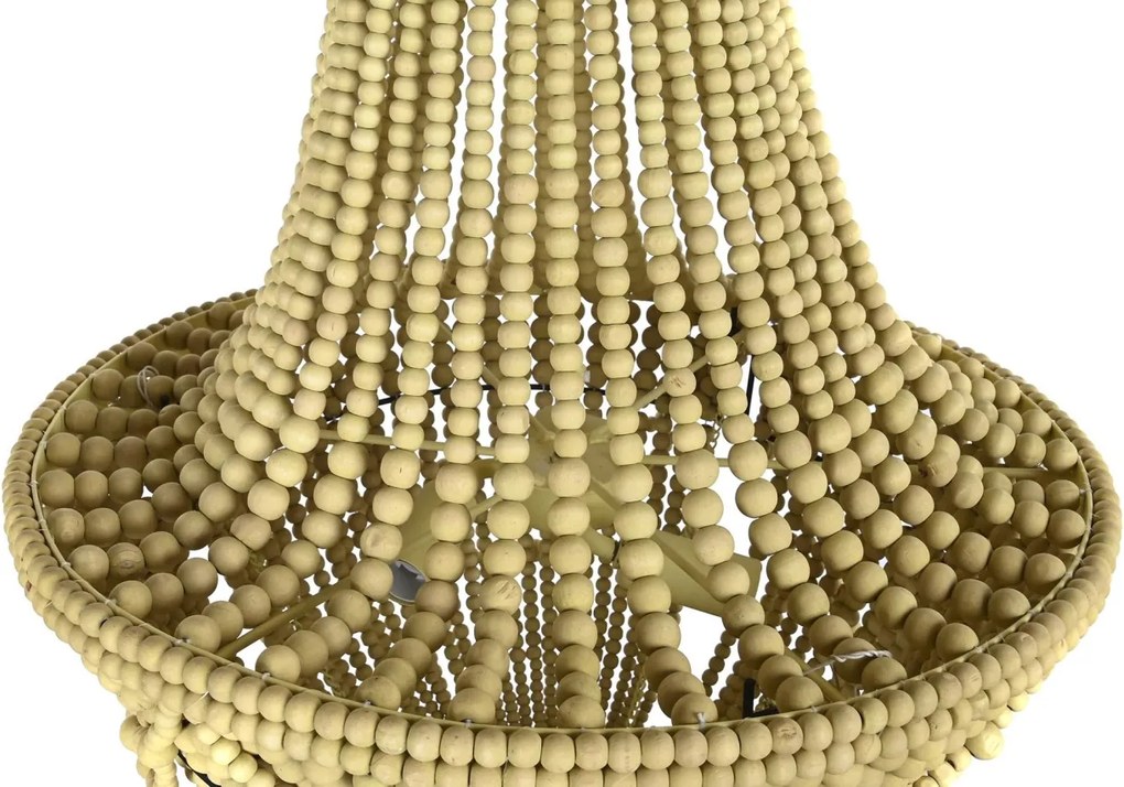 Lustră suspendată din metal, galben, cu 50 de sfere, 73 x 50 cm, „Clamecy”
