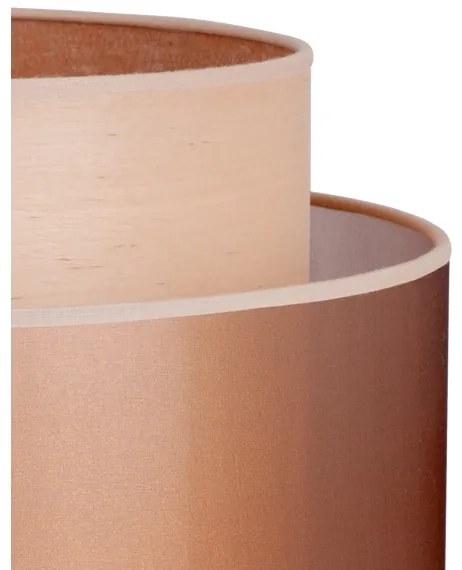 Lampă de masă WOOD Duolla BOHO 1xE27/15W/230V d. 25 cm cupru/maro/bej