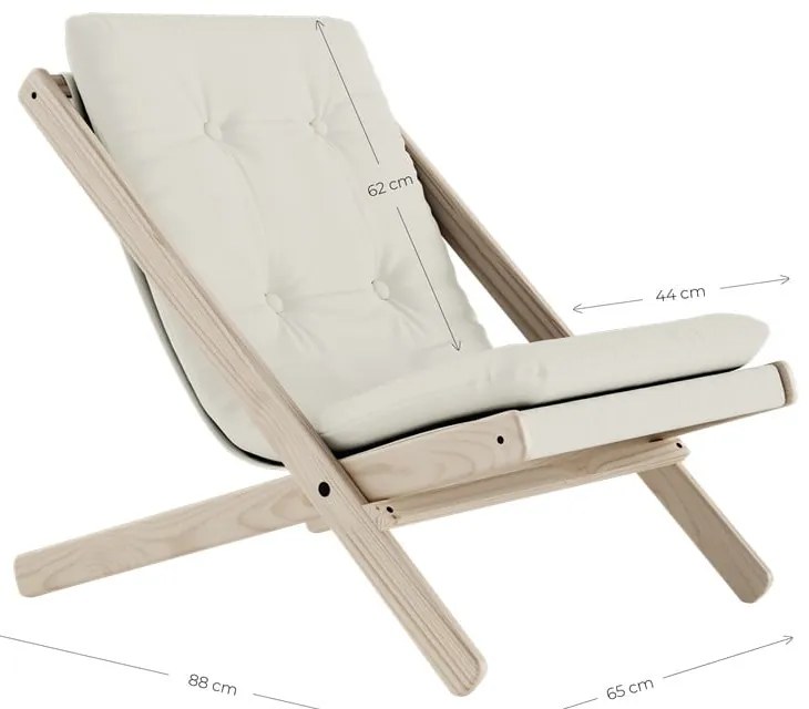 Fotoliu pliabil Karup Design Boogie Raw/Beach Blue