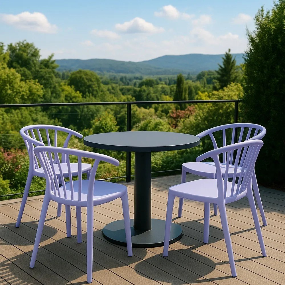 Scaun de grădină mov lavandă din plastic Capri – Bonami Essentials