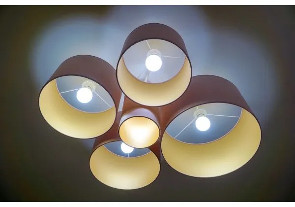 Duolla - Plafonieră ROLLER PENTO 5xE27/60W/230V roz