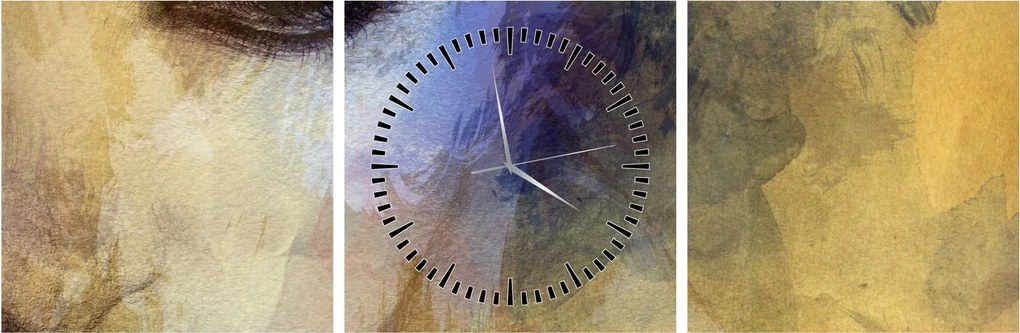 Tablou - Portretul femeii, desen (cu ceas) (90x30 cm)