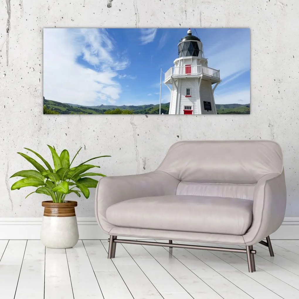 Tablou cu farurile Akaroa, Nooua Zeelanda (120x50 cm)