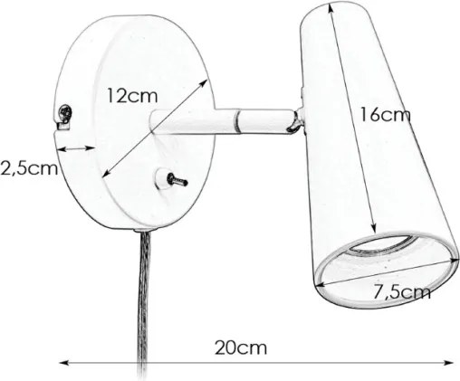 Markslöjd 108199 - Spot de perete CREST 1xGU10/7W/230V alb