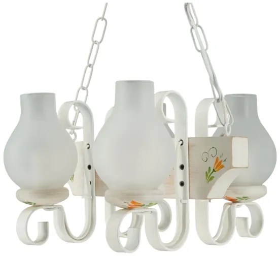 Brilagi - Lustru cu lanț QUEEN 4xE14/40W/230V fag/crem