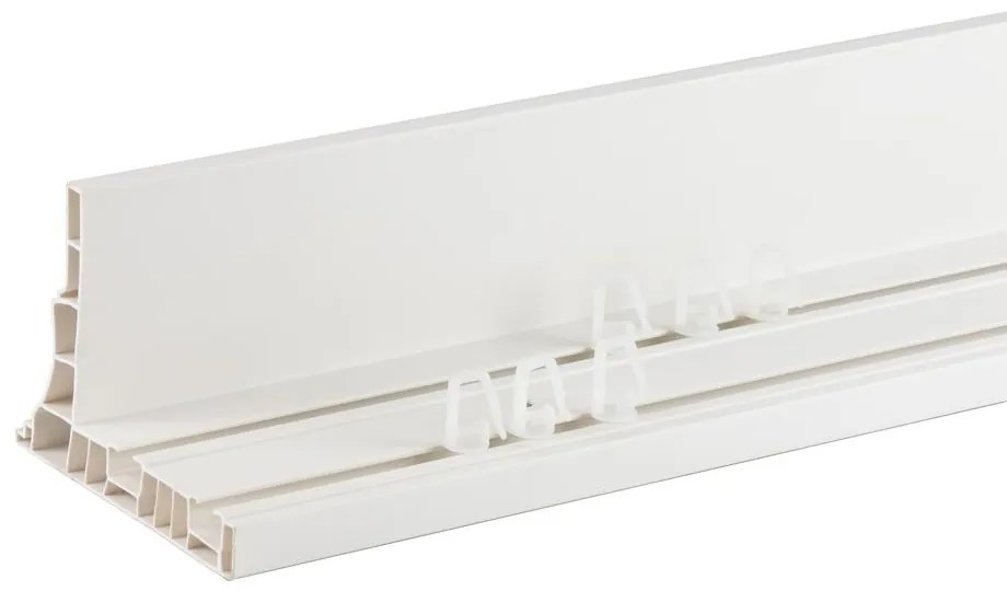 Sina perdea tavan din pvc, 2 canale,  alba , cu toate accesoriile incluse - 150 cm