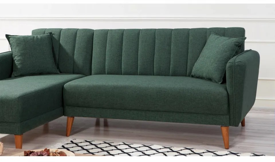 Coltar Aqua Köşe Left, 225 x 85 x 145 cm, Verde Inchis