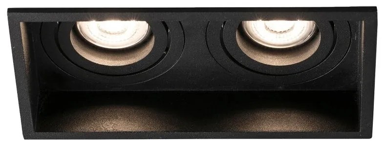 Rama Spot incastrabil tavan orientabil HYDE SQ 2L negru