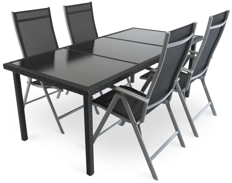 Set gradina Orsino - 4 locuri, negru / gri