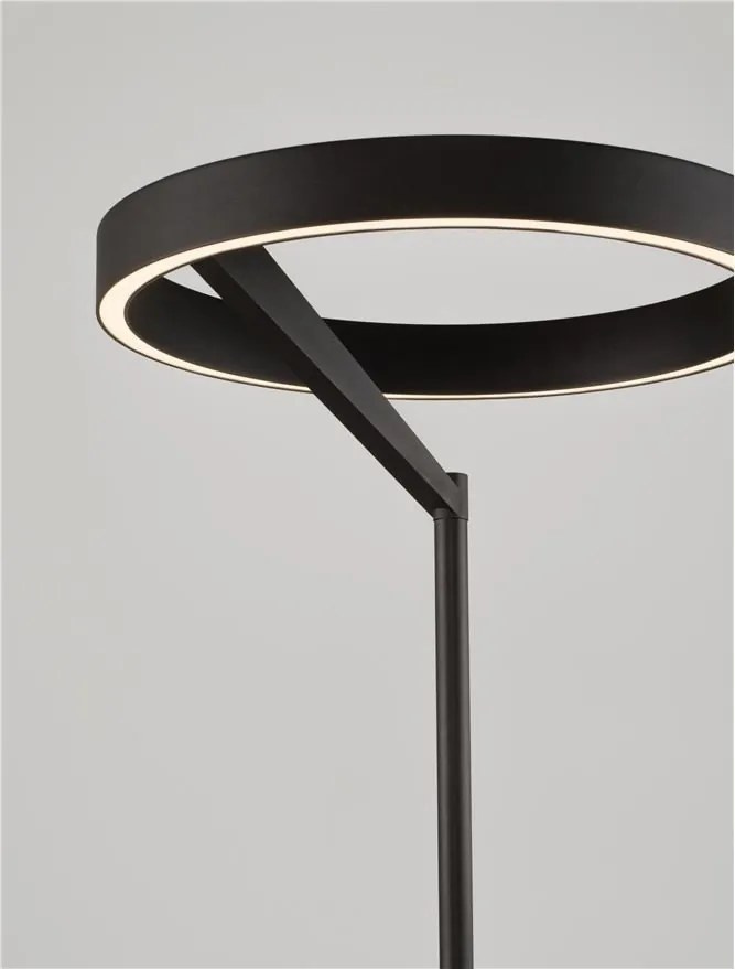 Lampadar circular aluminiu negru LED ADALIZ