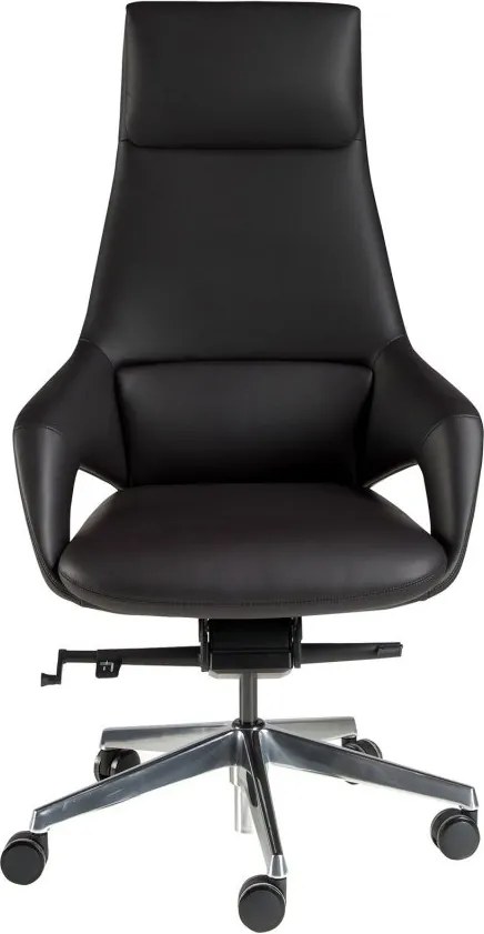 Scaun de birou modern piele sintetica si furnir de nuc Black