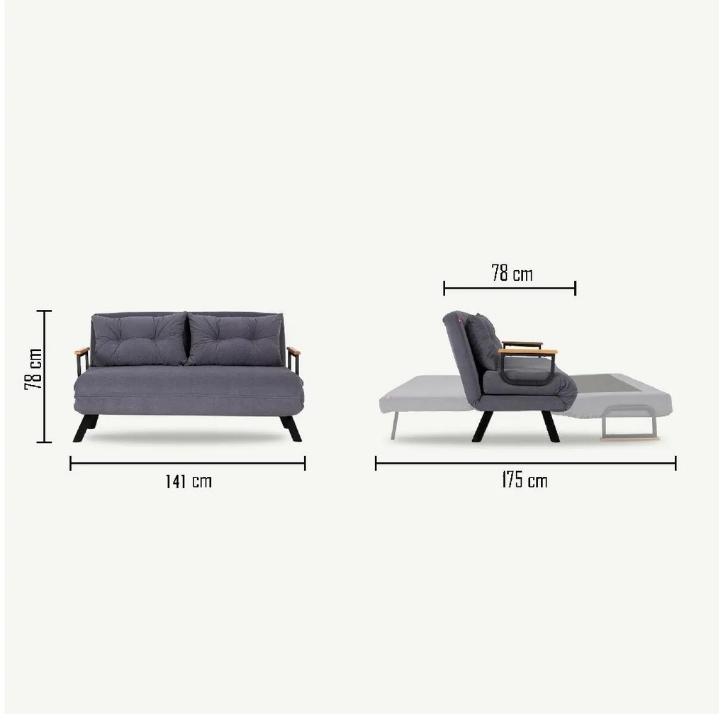 Canapea futon Sandy (bordo). 1062310