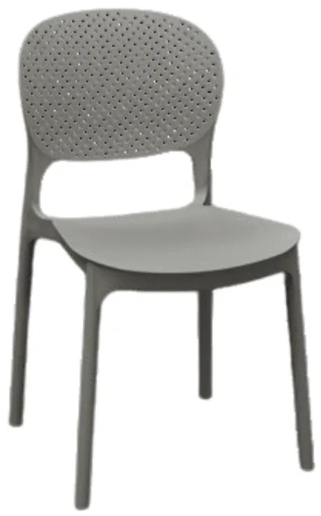 SCAUN PERLA -POLIPROPILENA-HORECA - BEJ TORTORA