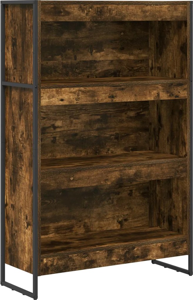 vidaXL Dulap pentru cărți Stejar fumuriu 80 x 30 x 155 cm