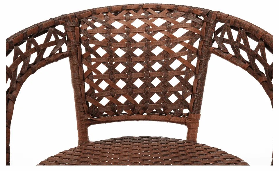 Set de gradina din rattan  1 + 2, maro, JARUB