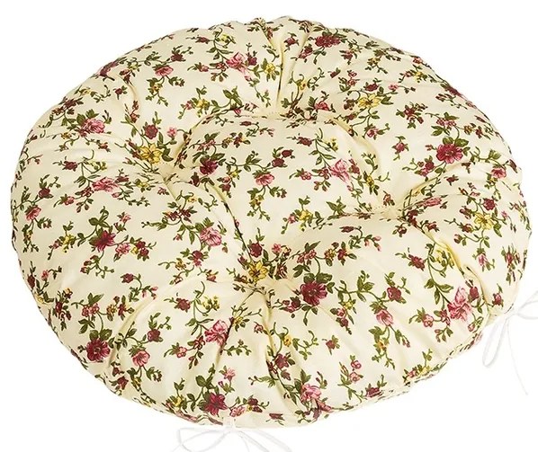 Bellatex Pernă de scaun Adéla matlasată rotundă Rose,  40 x 40 cm