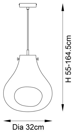 Endon 99788 - Pendul cu cablu EUROPA 1xE27/10W/230V negru fumuriu