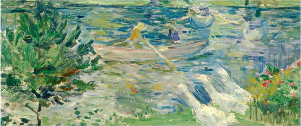 Tablou - Berthe Morisot, Girl in a Boat with Geese, reproducere (120x50 cm)