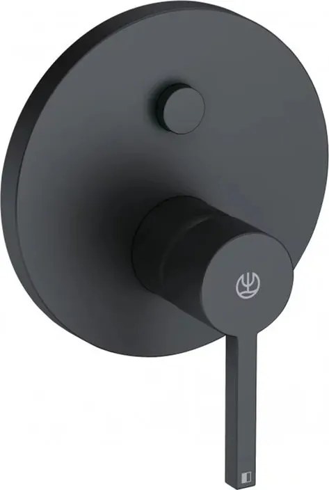 Baterie cada - dus incastrata Kludi Nova Fonte Puristic negru mat Push