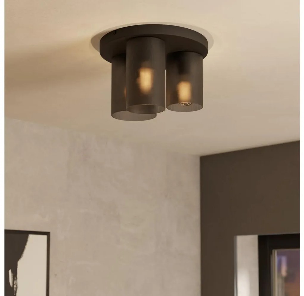 Lustră pe cablu Eglo 901161 COLOMERA 3xE27/40W/230V gri