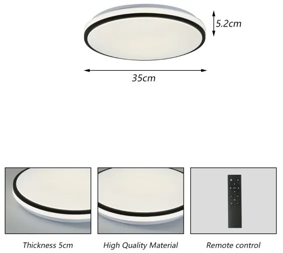 Plafonieră LED dimabilă Brilagi SMART LED/28W/230V d. 35 cm Wi-Fi Tuya + telecomandă