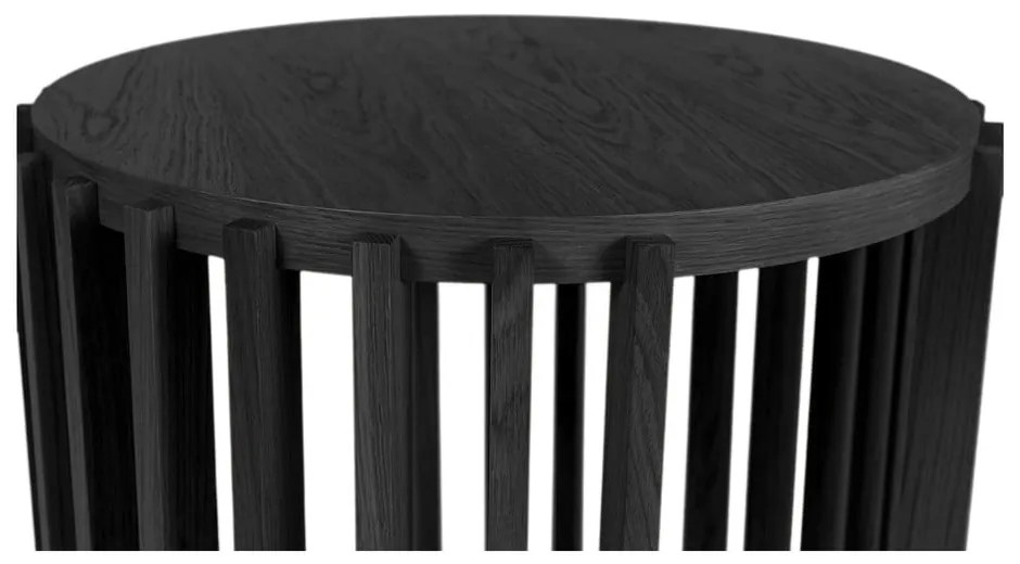 Măsuță auxiliară Woodman Drum, ø 53 cm, negru