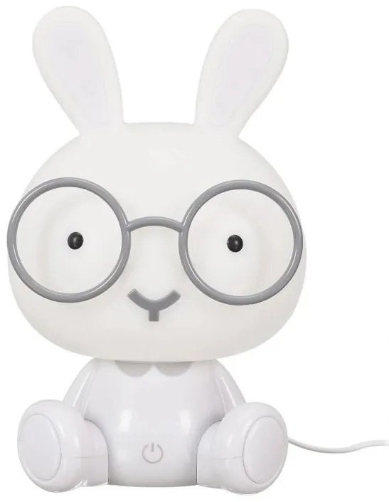 Lumina de noapte LED pentru copii HOPPY 23,5 cm, alb