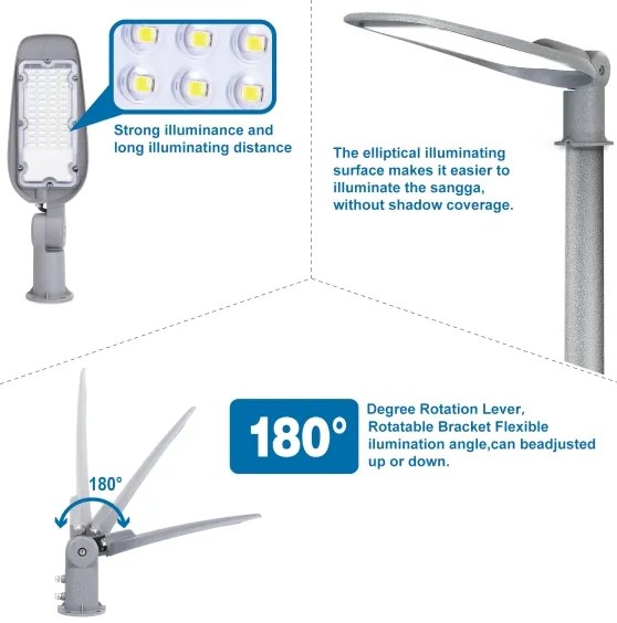 Aigostar - Lampă stradală LED SLIM/150W/230V 6500K IP65