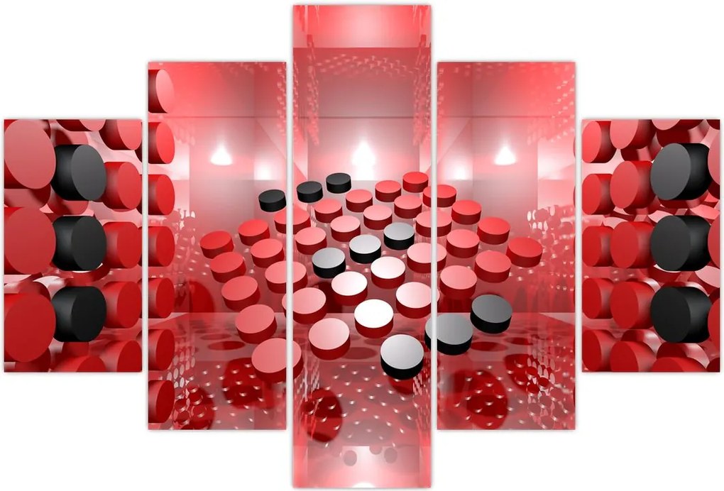 Tablou cu abstracți din butoane (150x105 cm)