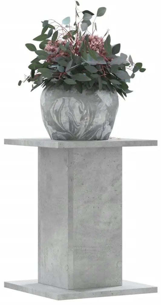 vidaXL Suport de plante, 2 buc., gri beton, 30x30x40 cm lemn prelucrat