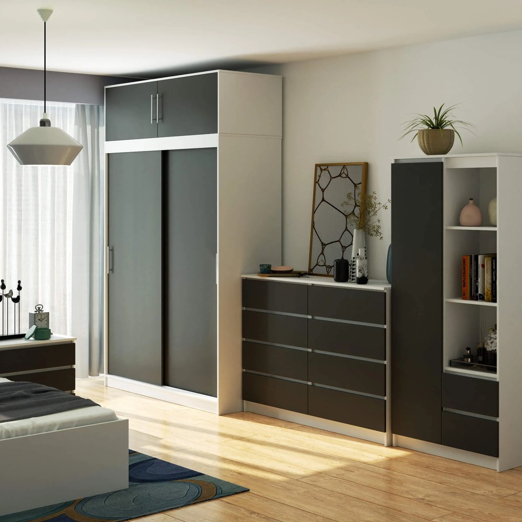 Suprastructură dulap Decisivas (alb + grafit). 1117433